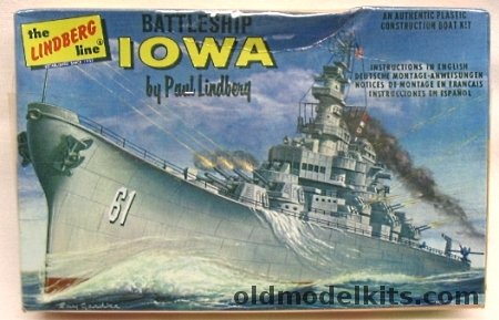 Lindberg 1/1560 USS Iowa Battleship, 882 plastic model kit